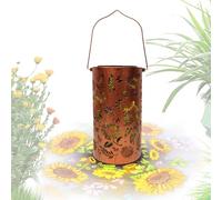 Lanterna Solare Girasole - Lampada A Sospensione In Metallo Impermeabile, Lanterna Per Proiezione Esterna, Luce Decorativa Da Giardino Per Balcone Cortile | Luce Ad Energia Solare Per Alberi Da Prato