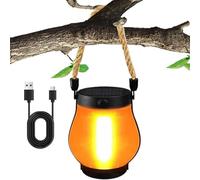 Lanterna solare impermeabile per esterni, lampada solare a fiamma, lanterna da appendere a energia solare | Dancing Flame Solar Lamp for Garden, Yard, Lawn, Patio, Porch, Campeggio, Indoor & Outdoor