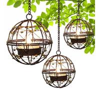 Lanterna Solare - Lanterne Solari Da Giardino | Lanterne Da Giardino | Lampade A Sospensione In Metallo Impermeabile Con Design Hollow | Luci Decorative Ad Energia Solare Per,