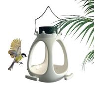 Lanterna solare mangiatoia per uccelli, durevole per esterni, efficiente con pannello solare integrato, estrattore manuale a pressione polimerica, display naturale con robusta mangiatoia per