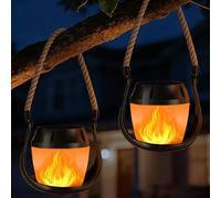 Lanterna solare per esterni sospesa, 2 lampade solari per esterni, IP65, impermeabile, per balcone, lampade solari da giardino, lanterna, Halloween, decorazione per esterni, per terrazze, prato