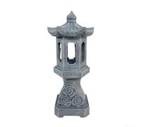 Lanterna solare per esterni, stile pagoda, con lampadina LED bianca calda, decorazione giapponese, decorazione da giardino, vialetto, arte (luci della città)