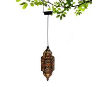 Lanterna solare per giardino, lanterne per esterni, lanterna da appendere, impermeabile, arte in ferro con gancio, lampada da giardino elegante per matrimoni, compleanni, fattoria, B