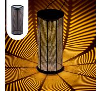 Lanterna Solare Scandinava Lampada Decorativa Per Balcone Giardino Bamba Nera