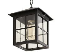 Lanterna sospesa in Metallo Esterno Rustico Rustico a soffitto Impermeabile luci a Sospensione in Alluminio in Alluminio Black e27 lampadario E27 per Il corridoio del Portico Patio Cambio Giardino in