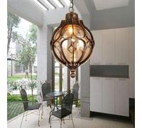 Lanterna sospesa retrò Lampadario a sfera rotonda Lampada da giardino esterna impermeabile Cornice Compatible with uva Luce Compatible with corridoio Balcone Villa Giardino Paesaggio,Lampadario