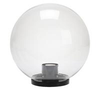 Velamp Lampione da esterno, 250mm, Attacco E27, Compatibile LED, Impermeabile IP44, per Giardini, Parchi, Condomini, Terrazzi, Trasparente