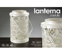 LANTERNA TONDA IN METALLO BIANCO 181848 CM IRO-606472