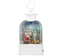 Lanterna Watersnowing Bianca con Luci LED - Decorazione Natalizia Magica