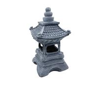 Lanterna Zen per Giardino Statua Pagoda Decorazione Esterno con Luce Solare