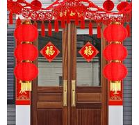 Lanterne cinesi da 6 pezzi di lanterna rossa a nido d'ape da Decorazione Feltro 3D Tradizionale Lanterna per il festival di primavera di Capodanno