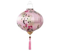 Lanterne cinesi in seta, lanterne cinesi a forma di peonia, lanterne cinesi for la festa di primavera, lanterne for la festa di metà autunno, lanterne sospese, decorazioni for il nuovo anno(Roze,16'')