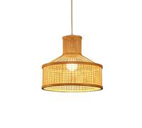 Lanterne Cinesi Sono semplici nella Forma in bambù Intrecciato a Mano Lampada a Sospensione per Interni Luce Naturale E27 Lampada a Sospensione a Testa Singola Adatta per illuminaz