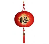 Lanterne da appendere in velluto rosso con sensore di luce, ornamenti per porte di Capodanno cinese per l'anno 2026 del festival di primavera del cavallo (B)