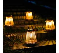 Lanterne da Esterno, KagoLing Lanterna da Esterno 4 Pezzi Lanterne Solari da Esterno IP65 Impermeabili, Interruttore Automatico, Decorazione per Giardino, Patio, Balcone, Terrazza, Feste