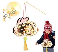 Lanterne di carta cinesi portatili - 15,5 x 20,5 cm, lampada a forma di coniglio fatta a mano, decorazione portatile per le vacanze | Land Lande Festive Paper LANTER