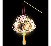 Lanterne di carta cinesi portatili - Lampada di carta a LED fatta a mano, lanterna artificiale per le vacanze, lampada di illuminazione portatile | Illuminazione decorativa per festival di