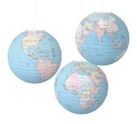 Lanterne di Carta con Mappa del Mondo 3 Pezzi Lanterna sospesa a Forma di Terra Lanterna di Carta Globo per Decorazioni per Feste a Tema Terra