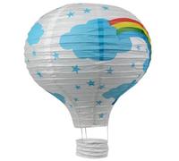 Lanterne di carta in mongolfiera appesa a furfe, lanterna in mongolfiera modello arcobaleno simpatico decorazioni per lanterna di carta appesa per la scuola di matrimonio per la festa dei rega
