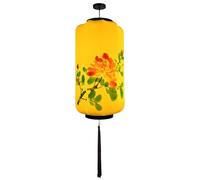 Lanterne di stoffa rossa con motivi dipinti a mano, decorazioni cinesi creative, lanterne cinesi dell'anno del serpente, facili da installare, for il capodanno cinese, festa di primavera(Yellow,60#)