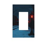 Lanterne gotiche lungo il sentiero innevato interruttore della luce piastra da parete piastra frontale copertura singolo bilanciere 1 banda decoratore presa coperture per la casa cucina camera bagno