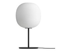 Lanterne Lampada Da Tavolo Con Vetro Opale Smerigliato Nero Seppia E Bianco Medio