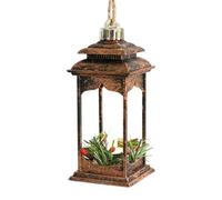 Lanterne LED di Natale Vintage Decorative Hangable Holiday Table | Lanterna elettronica natalizia per tavolo da caffè, camino, mensola, albero, parete, finestra, portico B