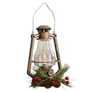 Lanterne LED di Natale Vintage Decorative Hangable Holiday Table | Lanterna elettronica natalizia per tavolo da caffè, camino, mensola, albero, parete, finestra, portico, C