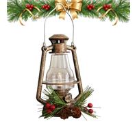 Lanterne LED di Natale Vintage Decorative Hangable Holiday Table | Lanterna natalizia a LED per tavolo da caffè, camino, mensole, albero, parete, finestra, portico, C