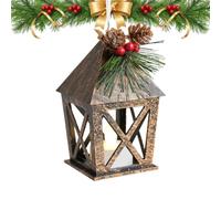 Lanterne LED di Natale Vintage Decorative Hangable Holiday Table | Lanterna natalizia a LED per tavolo da caffè, camino, mensola, albero, parete, finestra, portico A