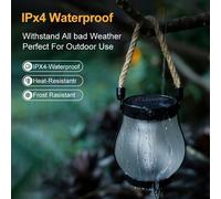 Lanterne solari a fiamma tremolante da appendere all'esterno, luce da giardino i