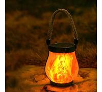 Lanterne solari a fiamma tremolante, lanterna solare a fiamma danzante, luci da esterno, lanterna da campeggio, luci da giardino, impermeabili, da appendere, per vialetti, cortili, verande, giardini
