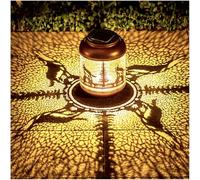 Lanterne solari a forma di lupo per esterni, impermeabili, da appendere, regalo per donne/uomini/amanti dei lupi, in metallo, decorative, a LED, per decorazione da giardino, patio, prato, sentiero,