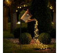 LANTERNE SOLARI DA ESTERNO LAMPADA GIARDINO METALLO IP65 RESISTENTE ACQUA LED