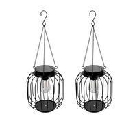 Lanterne Solari Luci Solari Sospese Impermeabili per Esterni per Luci Solari Esterne per Portico Lanterne Solari Sospese per Esterni Luci per Decorazioni Giardino (2 pacchi)