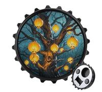 Lanterns Hang from the Trees - Apribottiglie magnetico, strumento da cucina salvaspazio, divertente apribottiglie e magnete per frigorifero, per campeggio, viaggi, campeggio, colore: nero