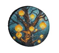 Lanterns Hang from the Trees Copertura per ruota di scorta da 61 cm, accessori da viaggio, impermeabile, antipolvere, per camper, jeep, SUV, camper