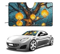 Lanterns Hang from the Trees Parasole per parabrezza, accessori estivi per veicoli, parasole pieghevole per auto, mantiene l'interno fresco, parasole per auto, SUV, camion, 129,5 x 71,1 cm