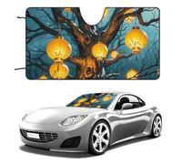 Lanterns Hang from the Trees Parasole per parabrezza, accessori estivi per veicoli, parasole pieghevole per auto, mantiene l'interno fresco, parasole per auto, SUV, camion, 139,7 x 76,2 cm