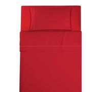 L'ANTICO ARCOLAIO - Completo Lenzuola Una Piazza e Mezza 100% Cotone Italiano, Set Anallergico e Antiacaro, Federe Cuscini Incluse, Qualità e Manifattura Made in Italy Certificata (Rosso)