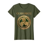 L'antico Dio Celtico del Deserto di Cernunno Maglietta, Donna, Oliva, L