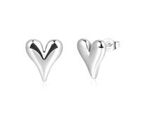 Lantine Grandi orecchini a forma di cuore in acciaio inox - adorabili orecchini per ragazze e donne, vengono forniti in una raffinata scatola regalo, disponibile in acciaio e oro