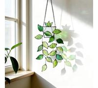 LANTING Acchiappasole Vetro Stile Tiffany Cestino Fiori Suncatcher