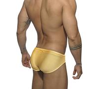 Lantra Besa Uomo Colore Solido Slip da Bagno Swim Swimming Briefs per Nuoto Estivo in Mare e Piscina CU (Tipo 190) - Oro con Effetto Glitter (Taglia Cinese L)