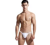 Lantra Besa Uomo Perizomi Tanga da Bagno Swimming Strings Thongs per Nuoto Estivo in Mare e Piscina CM (Tipo 28 48 126 127 (Tipo 28) - Bianco (Dimensione Cinese XL)