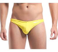 Lantra Besa Uomo Perizomi Tanga da Bagno T-Back Swimming Strings Thongs per Nuoto Estivo in Mare e Piscina CM (Tipo 2) - Giallo (Dimensione Cinese M)