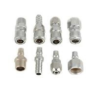 LANTRO JS Attacchi Rapidi Aria Compressa, 1/2" BSP, 8 pezzi/set, Accoppiatore pneumatico e kit spina, Rapido connettore, Raccordi compressori