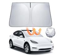 LANTU Paravento Parabrezza per Tesla Model 3/Y Parasole Pieghevole con Borsa di Stoccaggio Blocca i Raggi UV Ombrello Model 3/Y 2018-2025 Highland Juniper Accessori