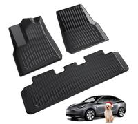 LANTU Tappetini 3 Pcs per Tesla Model Y Tutto il Tempo Design 3D Antiscivolo Impermeabile con Bordo Alto per Tesla Model Y 2024 2023 2022 2021 a 5 Posti Accessori per Tesla Model Y