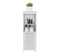 LANTUS Piccolo Mobile di Stoccaggio per Toilette, Supporto per Carta Igienica, Colonna, Armadio da Bagno, Armadietto, Scaffale Regolabile, 25 x 20 x 80 cm - Bianco